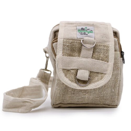 Natural Hemp & Cotton Crossbody Travel Bag