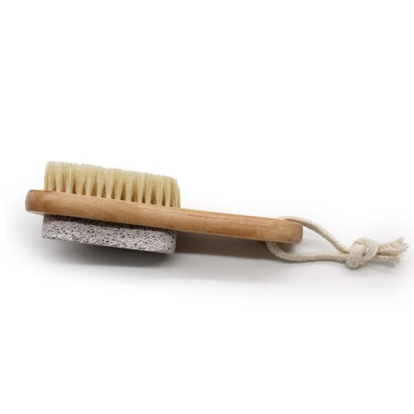 Wooden 2-in-1 Pumice Backed Brush