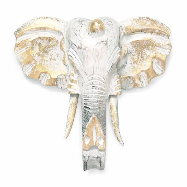 Large Albasia Wood Elephant Head