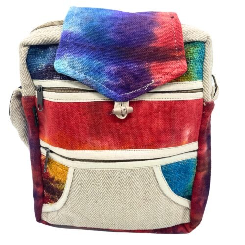 Tiedye Hemp Messegner Bag  Zip & Flop
