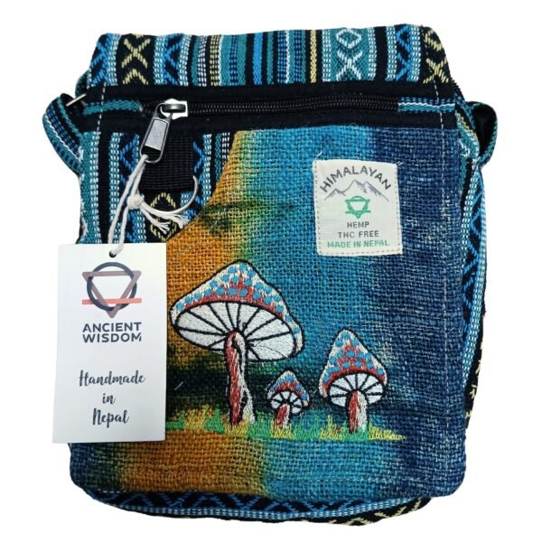 Hemp Embroidery Mushroom Party Bag