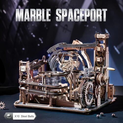 Spaceport Marble Run 3D Wooden Model Kit