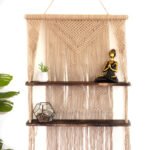 Brown Macrame Hanging Shelves