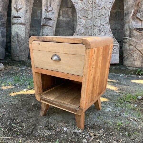 One Drawer Bedside Table - Recycled Wood