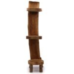 Natural Teak Log 3 Shelves Display