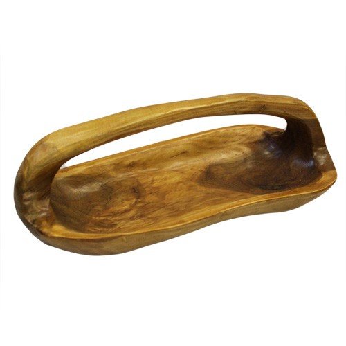 Teak Root Wood Bowl with Handle
